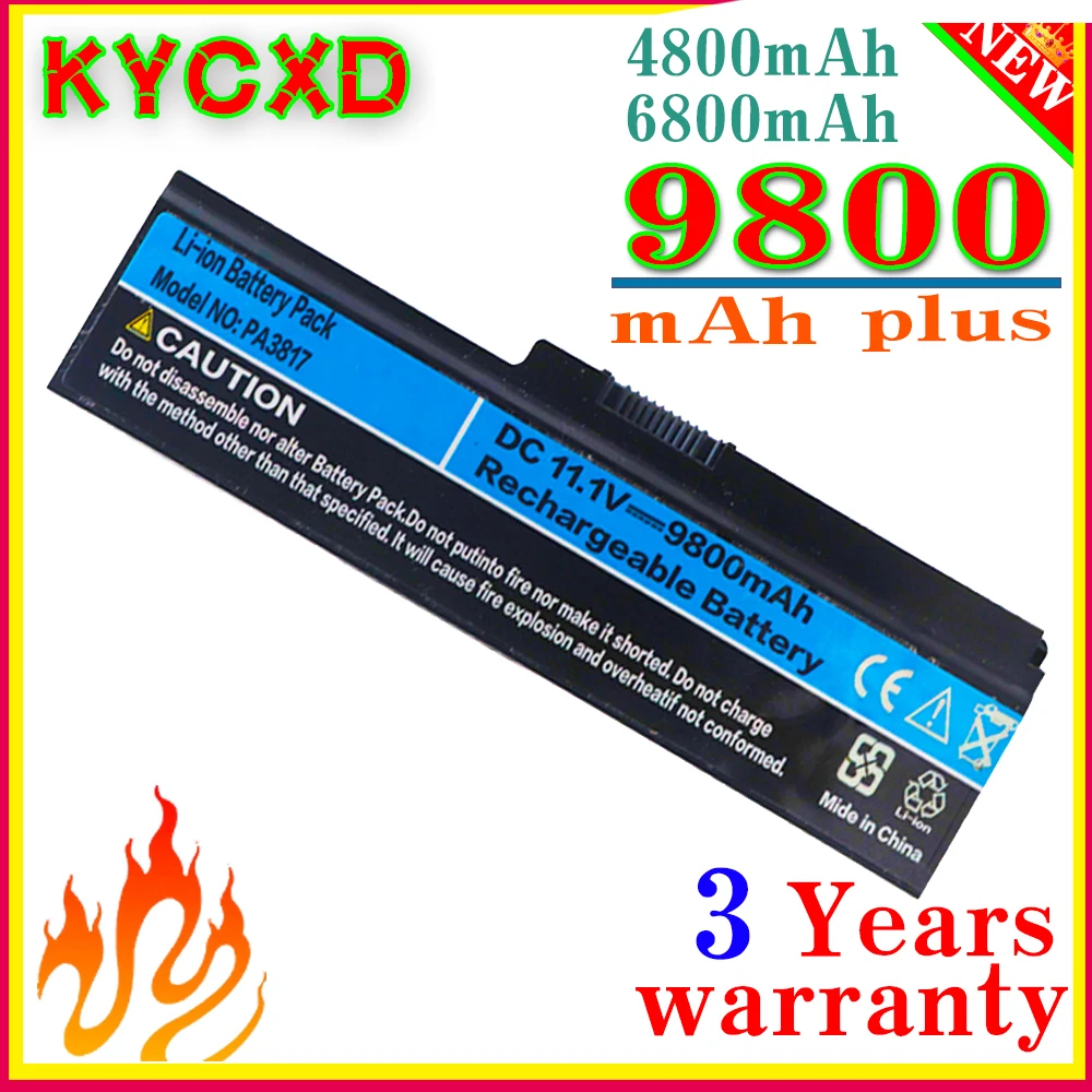 Высокая емкость 11 1 V батарея 9800mAh для спутникового PA3817U 1BRS PA3818U L745 L740 L750 L750D 14R toshiba