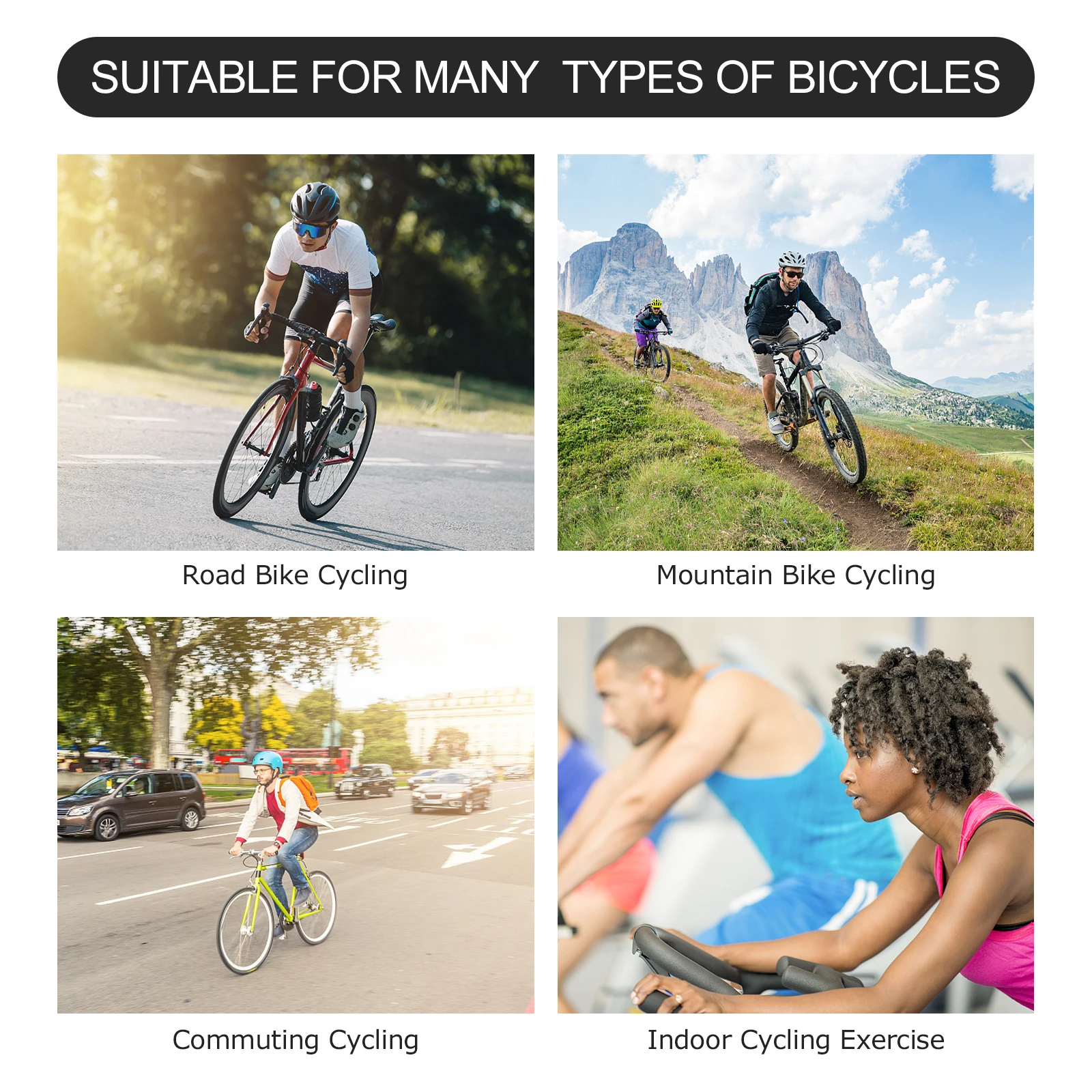 

KOOTU Colorful Clipless Pedals Road Bike Pedals SPD Lock Pedals Suitable for SHIMANO/LOOK System Pedal Clip Cycling Pedaling