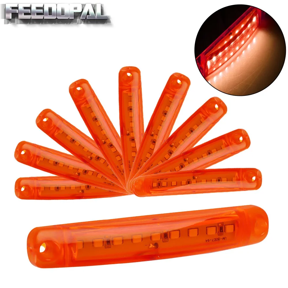 FEEDOPAL 10X 9LED красный боковые габаритные светодиодный индикатор сигнала Хвост