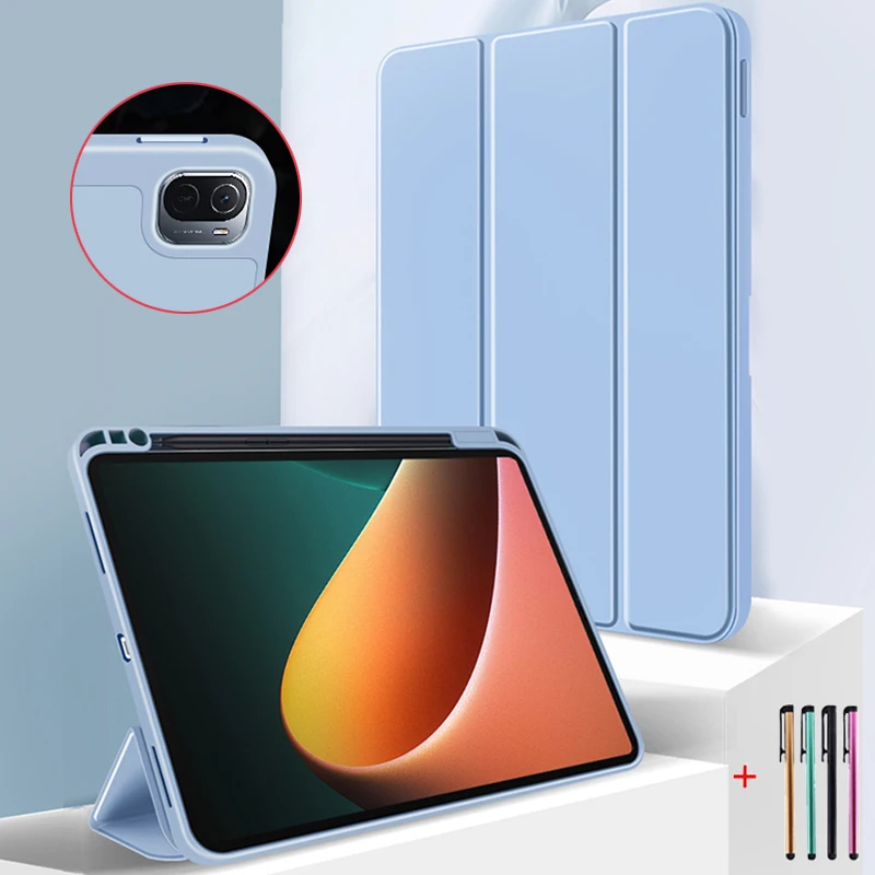 

mipad 5 case For xiaomi mi pad 5 Pro/mipad Pro 5G For mipad 5 Pro 11 Ultra-thin Tri-fold smart cover With charging Pencil Holder