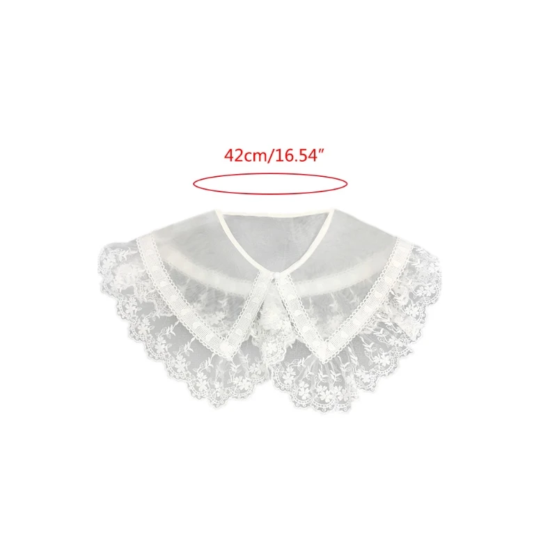 

Fan Shaped Lace False Shirt Collar Fashionable Decorative Faux Collar Women