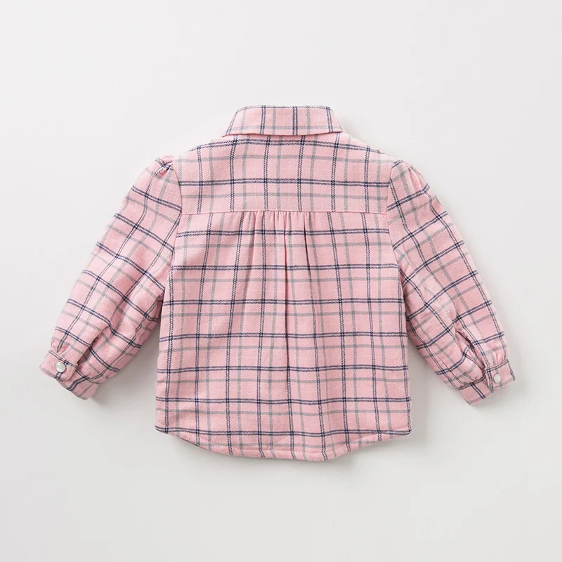 DB12694 dave bella/зимние милые клетчатые топы для маленьких девочек детская одежда