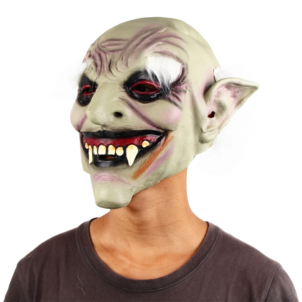 

Реквизит для костюма ужасной вечеринки, латексная маска на все лицо, маскарадный костюм на Хэллоуин, страшные маски вампира для косплея