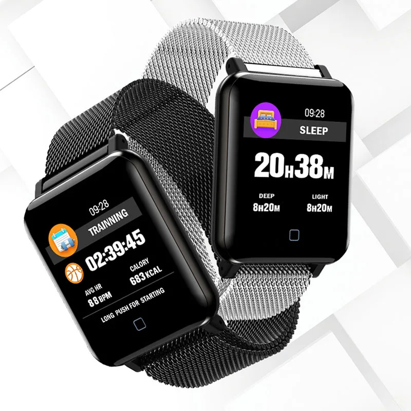 Умные браслеты наручные часы монитор артериального давления пульсометр