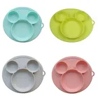 Силиконовая детская тарелка, силиконовая тарелка, детская посуда все в одном, легко носить с собой