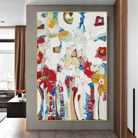 professional artist hand painted abstract oil painting palette knife flower wall painting on canvas painting home decor wall art