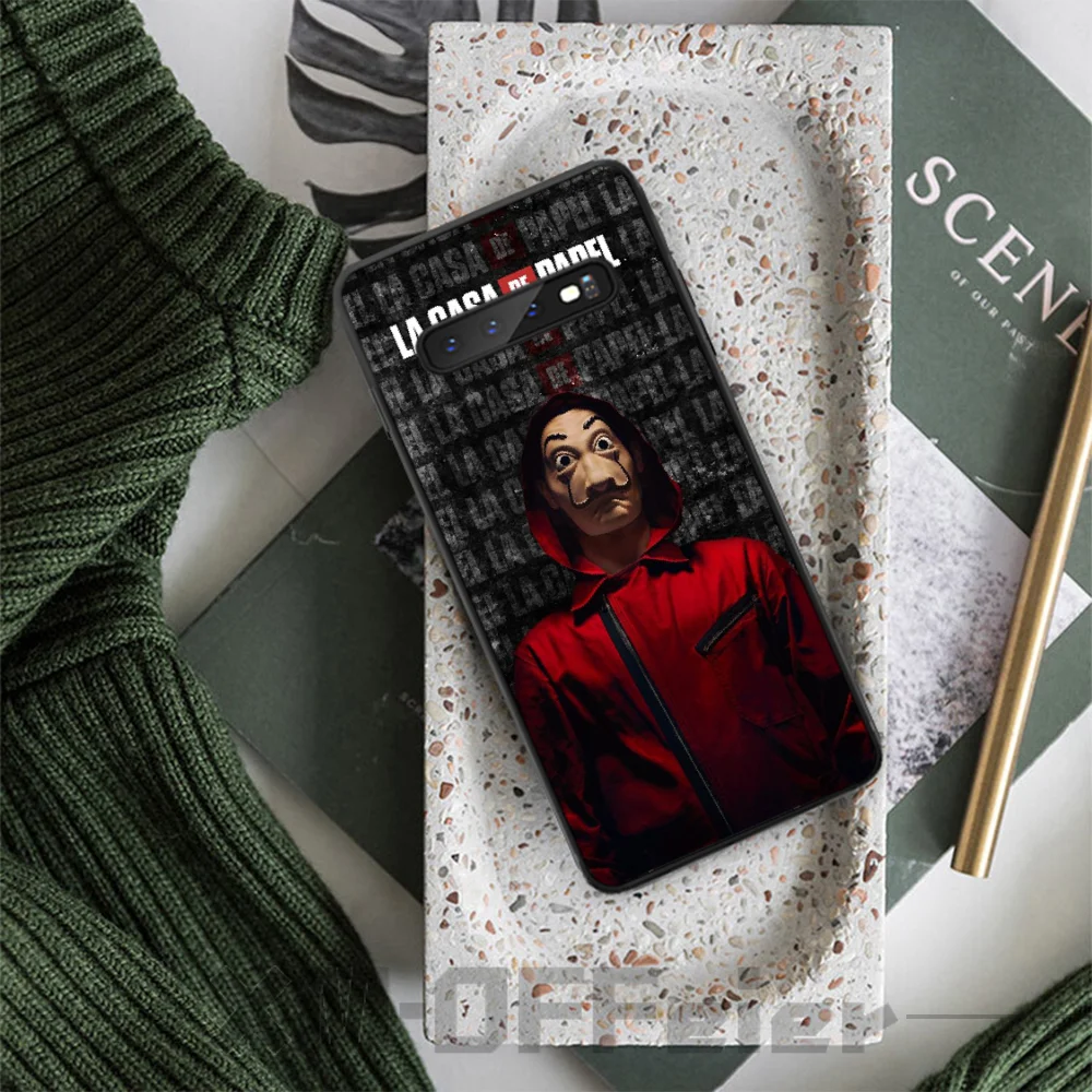 BaweiTE Испания ТВ La Casa de papel черный чехол для телефона Samsung S9 plus S5 S6 edge S7 S8 S10 E |