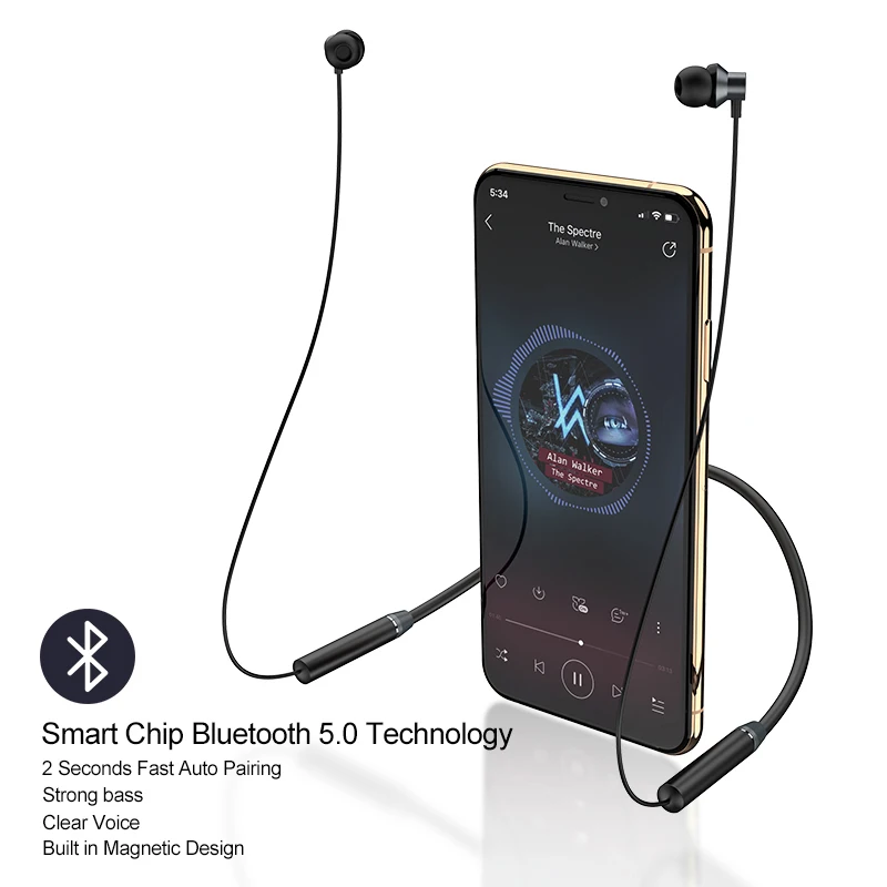 Беспроводные Bluetooth 5 0 наушники с шумоподавлением HiFi стерео магнитные