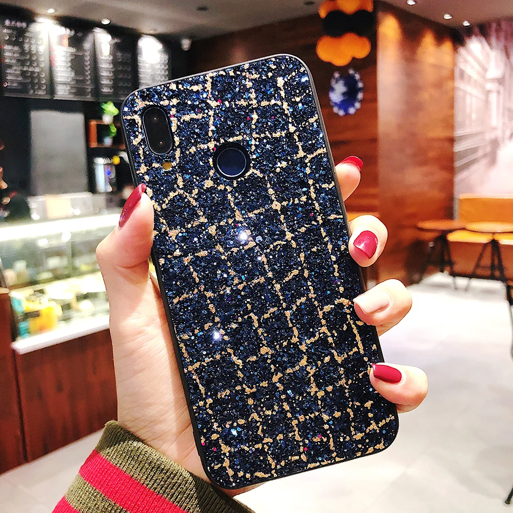 Блестящий чехол с блестками для Redmi 6 Pro 6A 4A Note 4X 5 Xiaomi 8 6X 5X роскошный золотыми