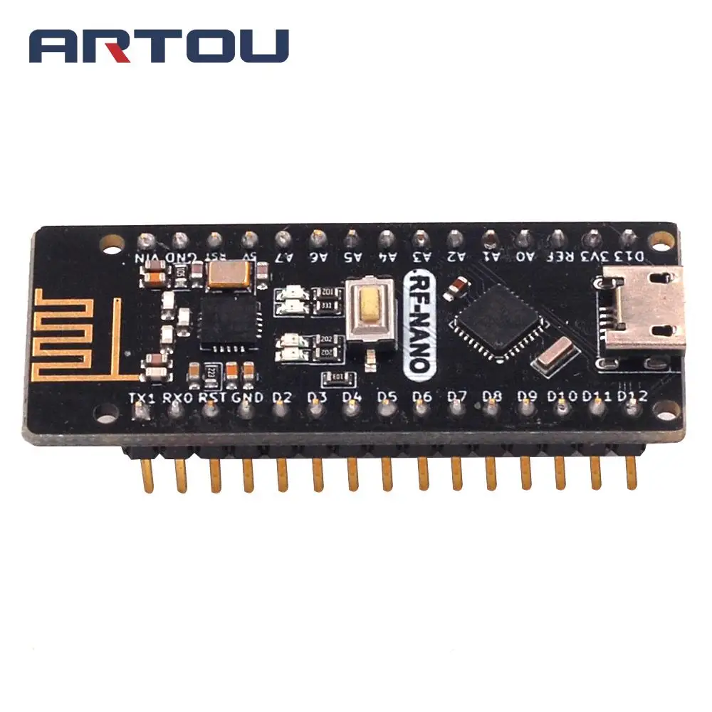 RF Nano плата для Arduino V3.0 Micro USB ATmega328P QFN32 5 в 16 м CH340 Integrate NRF24L01 + 2 4G Wireless CH340|Интегральные