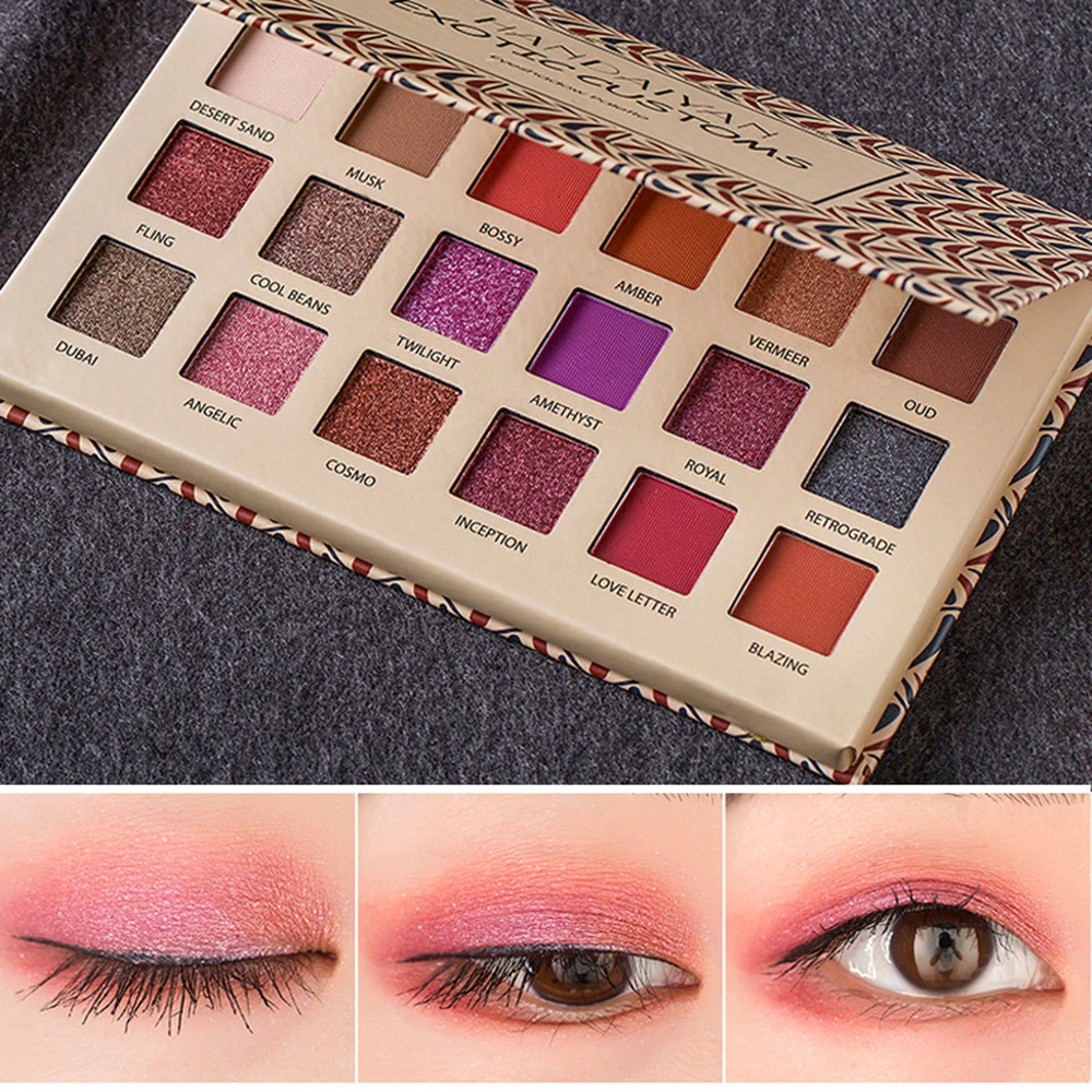 18 цветов тени для век макияж глаз матовые блестки Алмазное мерцание грунтовка