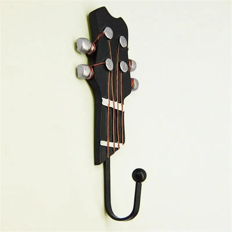 Vintage Guitar Shaped Decorative Hooks Rack Hangers for Hanging Clothes Coats Towels Keys Hats Metal Resin Wall Mounted He | Дом и сад