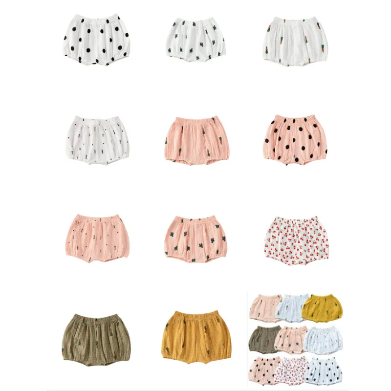 Милый Детский мягкий хлопковый для младенцев льняные шаровары шорты девочек и