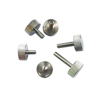 5pcs m3 m4 flat head knurled thumb screws ni plated cylindrical head hand bolts for computer case screw length 6 20mm