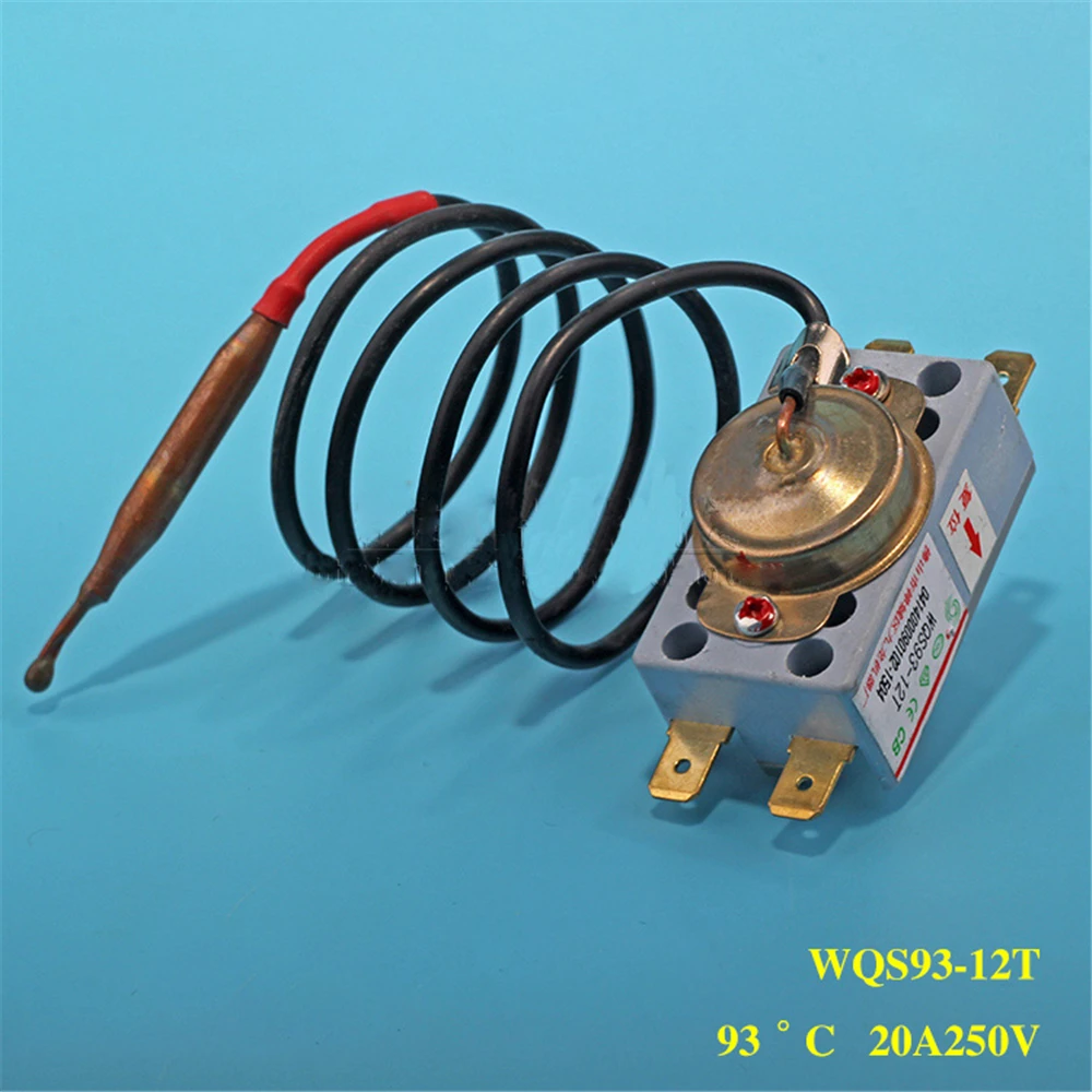

1PC Original WQS93-12T Thermostat Limiter 20A Manual Reset Electric Water Heater Four Feet with 93 Temperature Limiter