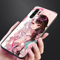 girl with pink bunny ears phone case for huawei p30 pro lite carcasa soft tpu coque funda