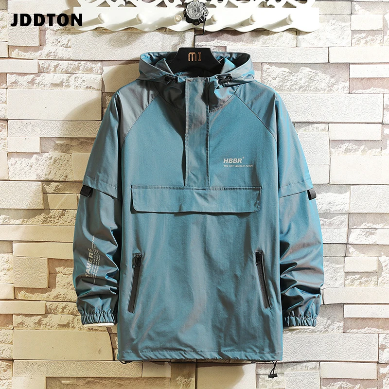 

JDDTON Fashion Skateboard Hoodies Sweatshirts Men'S Casual Spring Autumn Black Clothes Hip Hop Patchwork Streetwear JE666