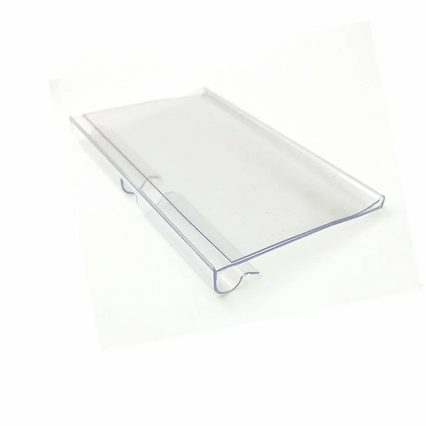 

H2.8 см пластиковая полка крючок держатель ценник знак этикетка дисплей прозрачный ПВХ супермаркет проволочная стойка акции 200 шт.