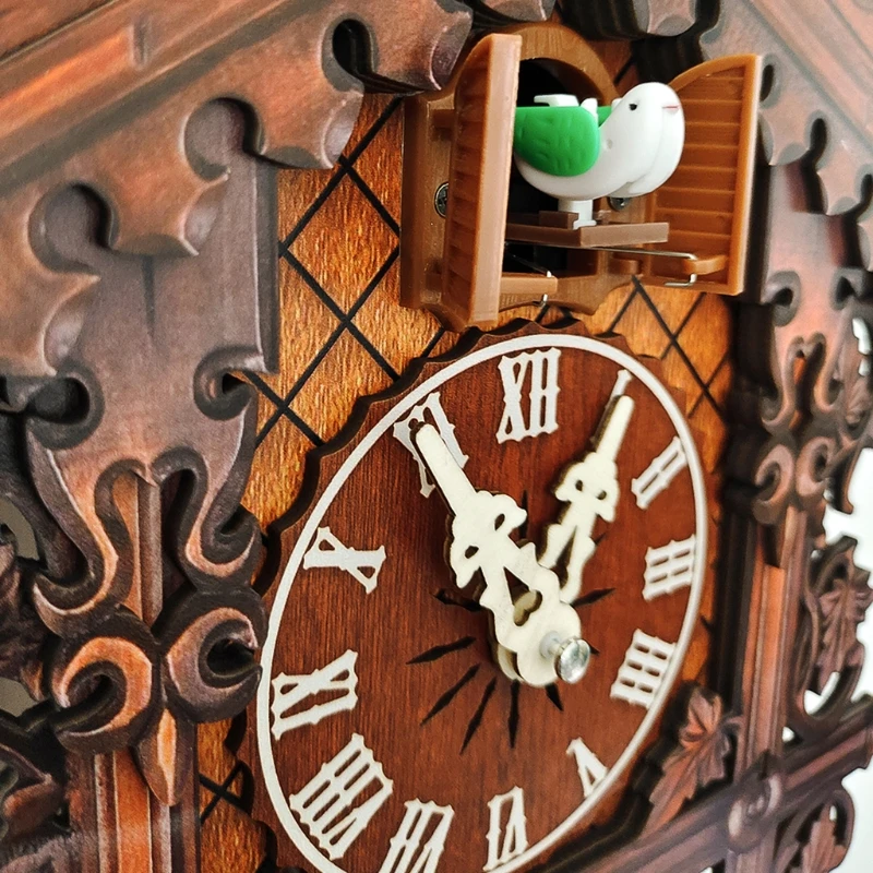 

Antique Wooden Hanging Wall Clock Pendulum Time Bell Swing Alarm Watch Decor