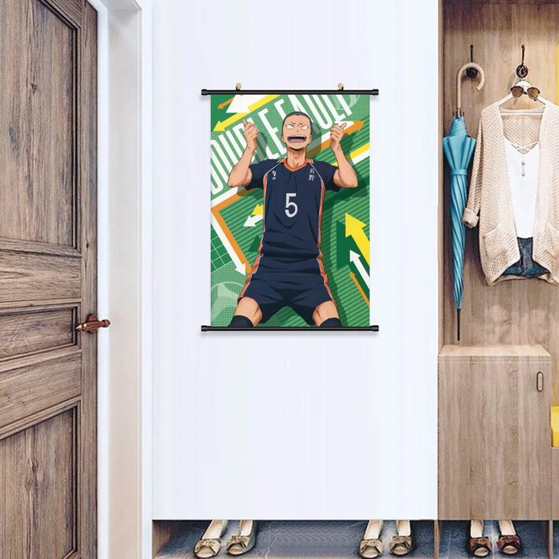 Аниме Haikyuu! Настенный постер с прокруткой манга фигурки Хината шоё тобио кагеяма