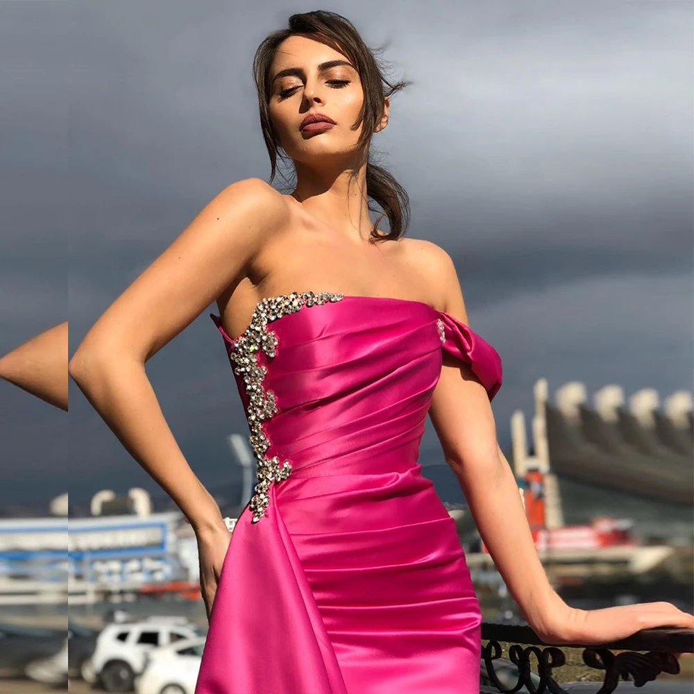 Bbonlinedress вечерние платья русалки 2020 Длинные без бретелек с кристаллами и бисером