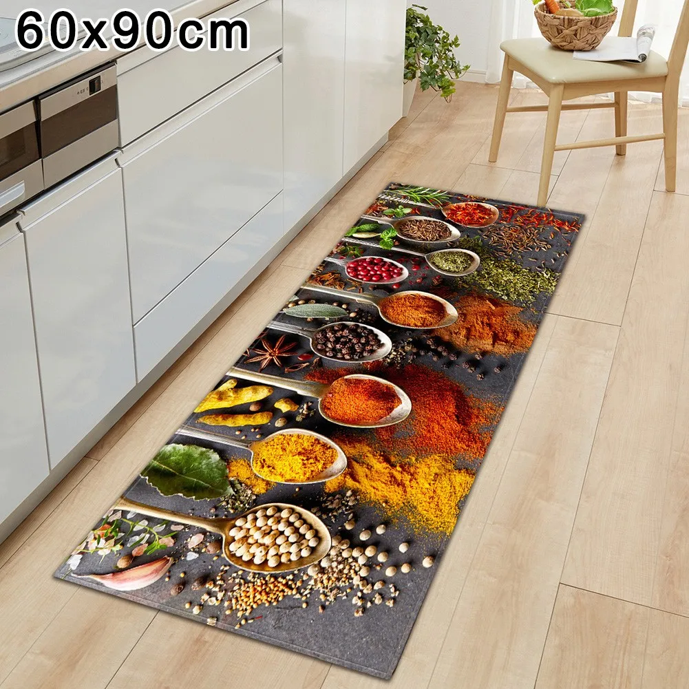 

Modern Kitchen Mat Living Room Rug Kitchen Mat Home Doormat Bedroom Balcony Anti-Slip Floor Mat Balcony Bath Long Rug