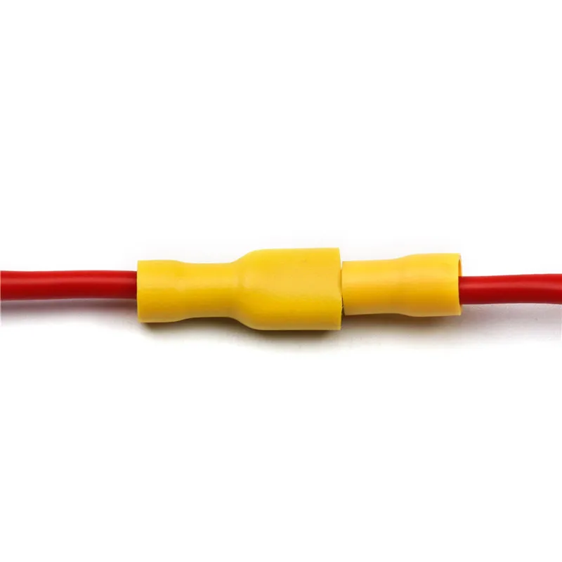 200/100PCS 12-10 AWG Female Male Cold Pressing Insulated Wire Cable Plug Electrical Crimp Spade Lug Terminals Connector | Обустройство