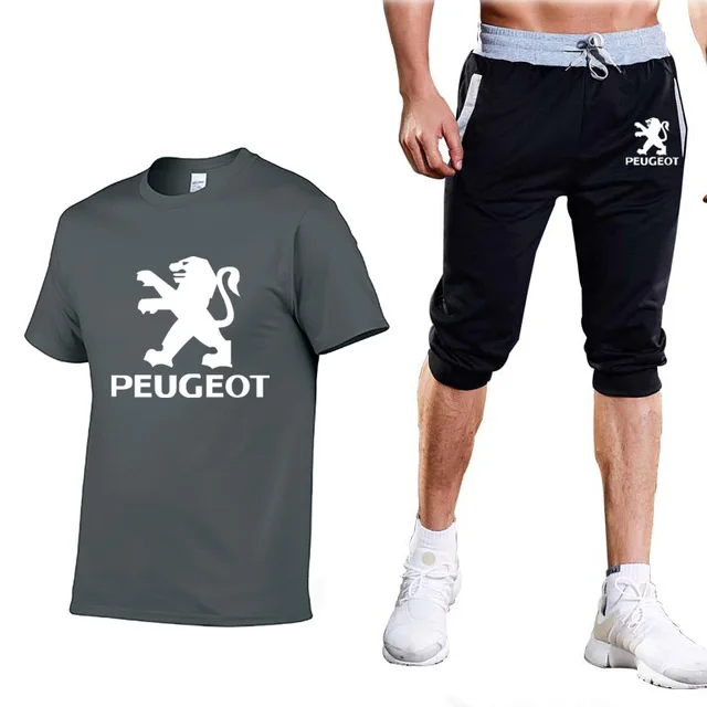 Новинка 2020 года Летний Мужской Хлопковый костюм с коротким рукавом и круглым