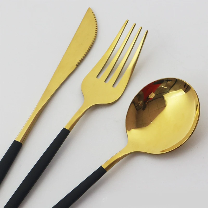 

30pcs Stainless Steel Tableware Family Hotel Creative Western Cutlery Food Knife Fork Spoon Dinnerware Kitchen Supplies Set