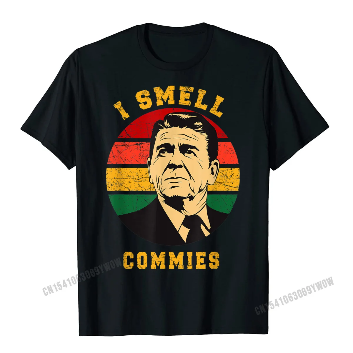 Забавная винтажная художественная Ретро футболка I Smell Commies Ronald Reagan мужские