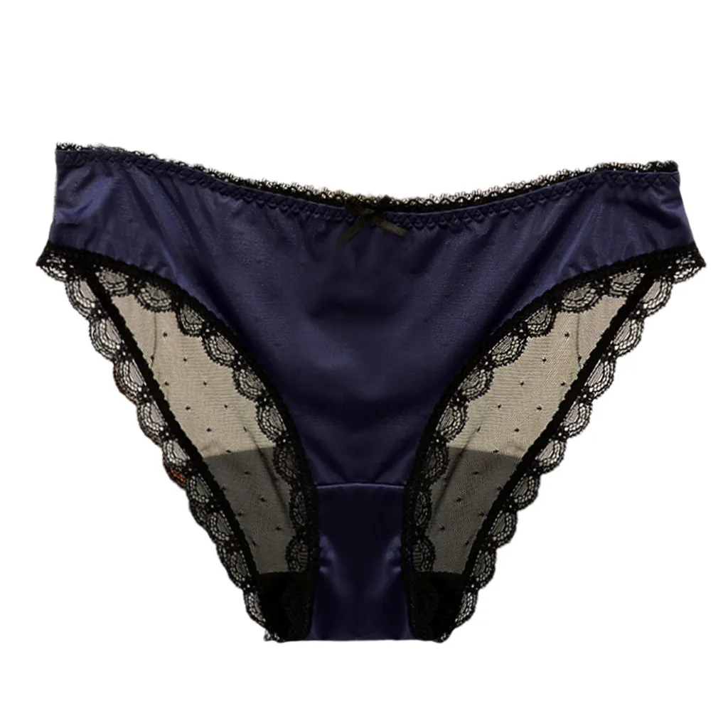 

Women Sexy G-string Briefs Lace Thong Panties Seamless Underwear Crotch Transparent Briefs Lingerie Plus Size Panty Intimates