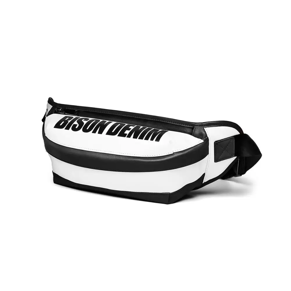 BISON джинсовая сумка-Кроссбоди из натуральной кожи модная сумка на ремне груди