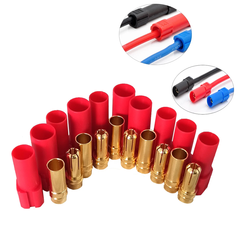 XT150Connector 130A High Current Anti Spark Sheath Adapter Gold-plated Copper Male And Female Connector Metal Bullet-shaped Plug