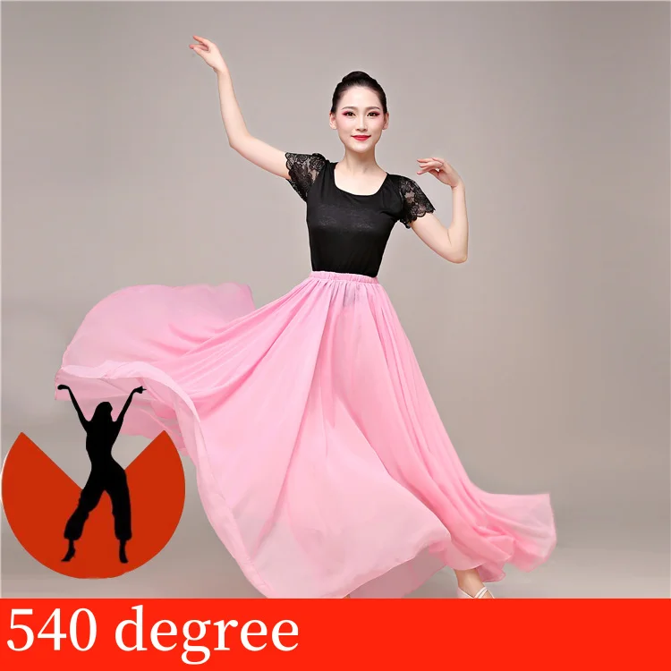 pink 540 Женское фламенко платье фестиваль женские танцевальные костюмы живота сценическая юбка для фламенко Испания Бальные Танцевальные Костюмы SL1450 - Цвет: pink 540