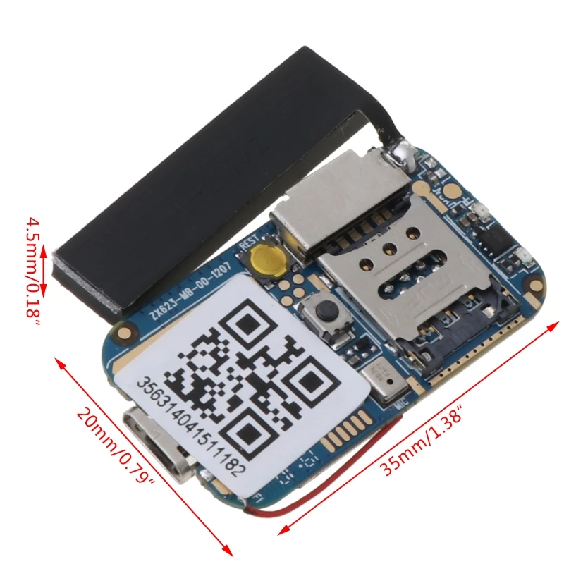 ZX623W GPS трекер GSM Wifi LBS локатор PCBA SOS веб-приложение отслеживание диктофон TF карта SMS