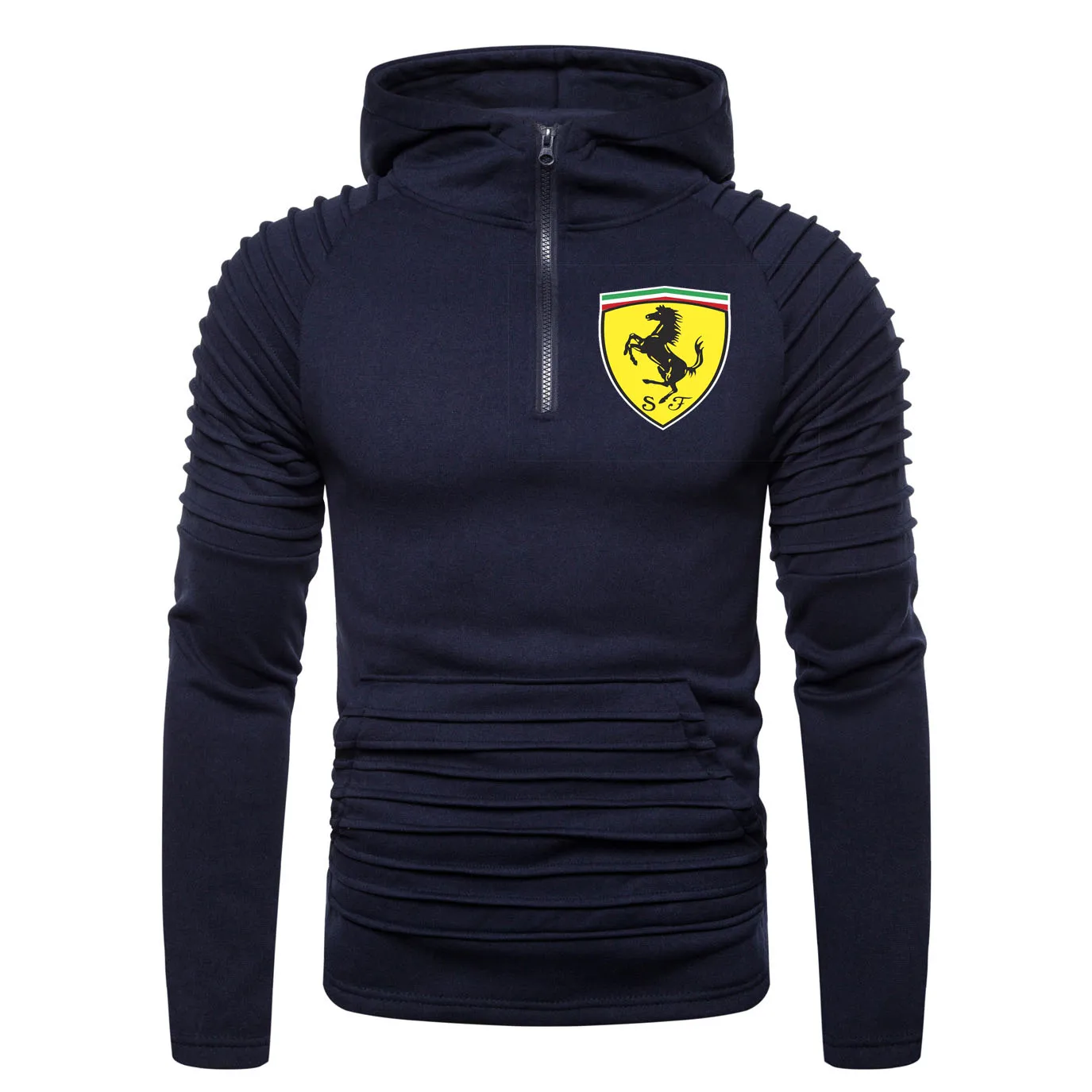 

Autumn and winter new men's racing tight-fitting hoodie, cycling jersey, sports running, outdoor fitness sweatshirt, slim jacket