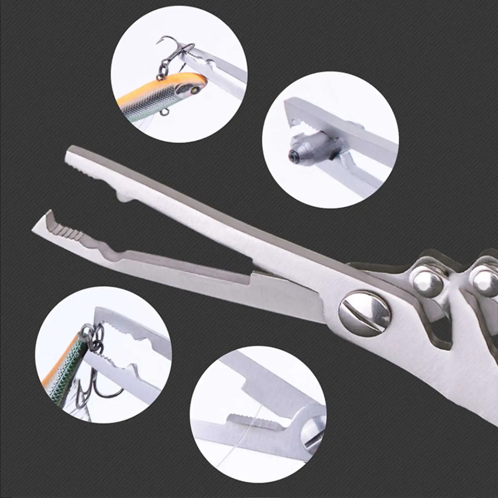 

Stainless Steel Pliers Fishing Plier Fishing Tackle Lure Cutter Hook Tackle Tool Cutter Line Split Ring Pliers Lure Pliers Hot