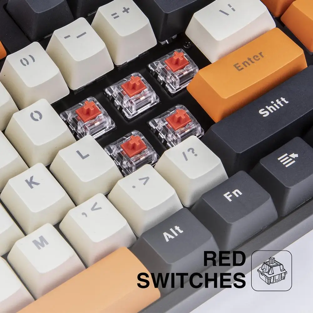 havit gaming mechanical keyboard red switch with pbt abs keycaps for pc tablet desktop gamer wired usb 89 keys free global shipping
