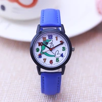 2021 famous brand children girls boys little kids watches lovely dolphins leather strap watches students electric watches