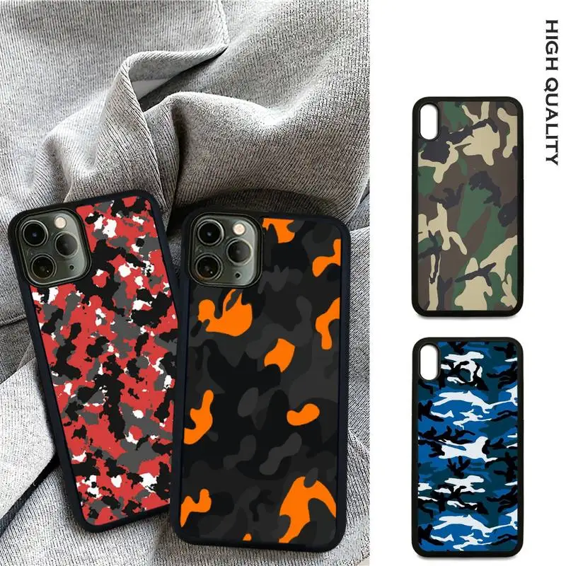 Камуфляжный чехол для телефона в стиле милитари IPhone 13 Mini 12 11 Pro Max Xs Xr X 7 8 Plus Se 2020