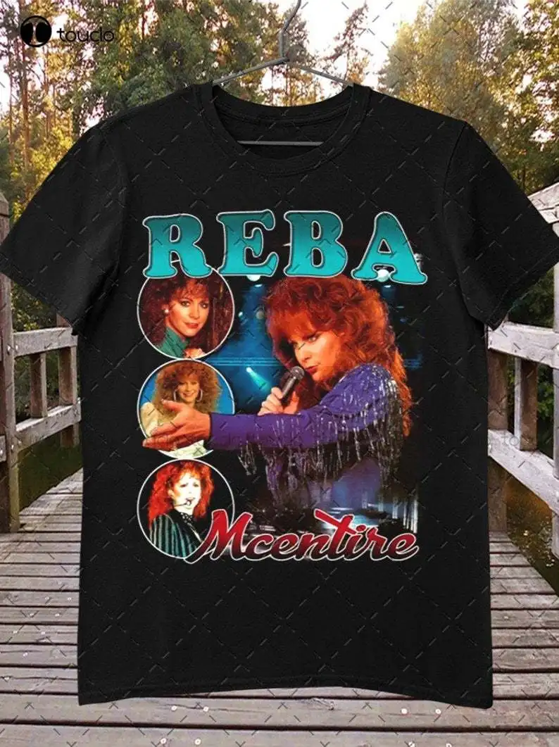 

New Reba Mcentire Vintage Inspired 90'S Rap Unisex Tee Shirt Cotton Tee Shirt