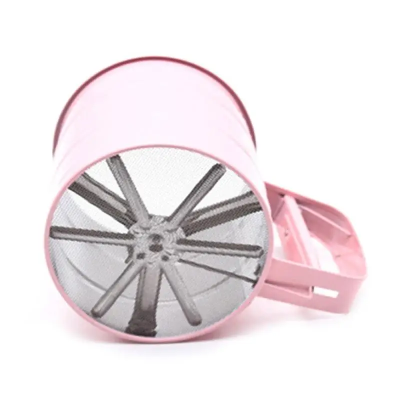 Домашний Кухня Нержавеющая сталь ручной сетки муки сахарная пудра сито чашка с