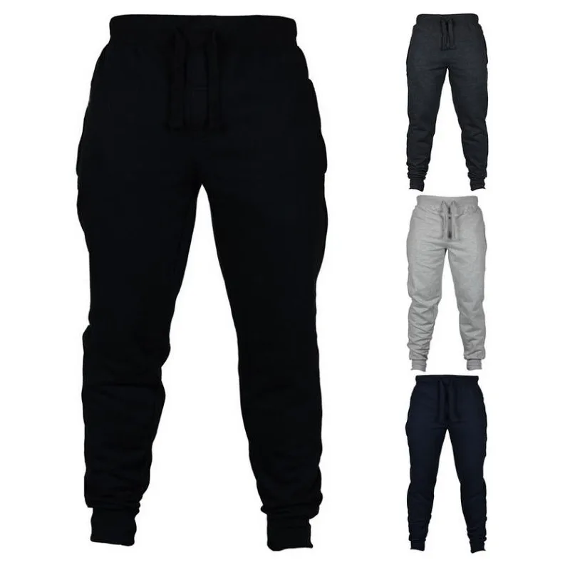

Mens Joggers Casual Pants Fitness Men Sportswear Tracksuit Bottoms Skinny Sweatpants Trousers Black Gyms Jogger Track Pants
