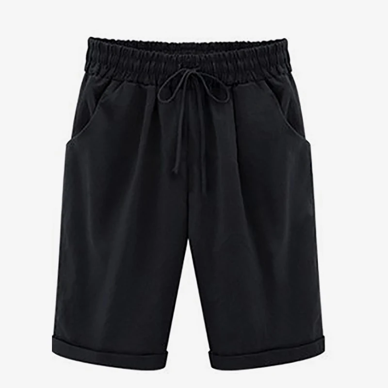 Брюки-шаровары женские однотонные с завышенной талией Капри повседневные