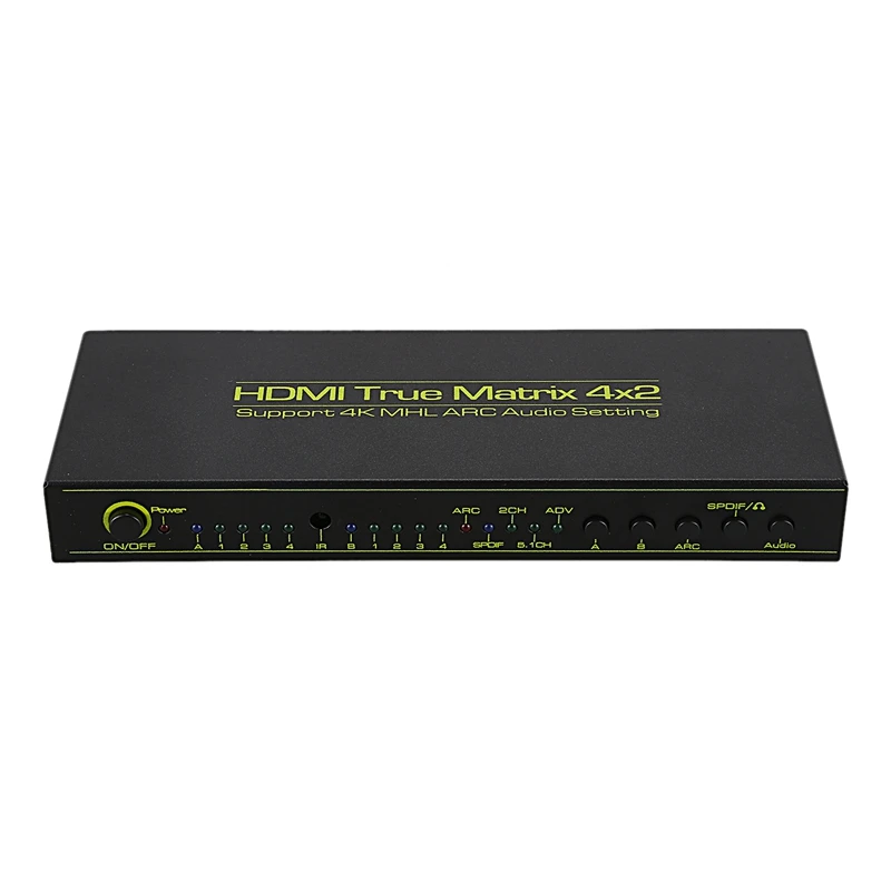 HDMI матрица 4X2 сплиттер переключатель поддержка ARC/PIP/аудио экстрактор/EDID
