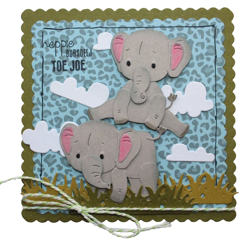 Lucky Goddess ремесло металлические режущие штампы слон тело набор скрапбук Бумага