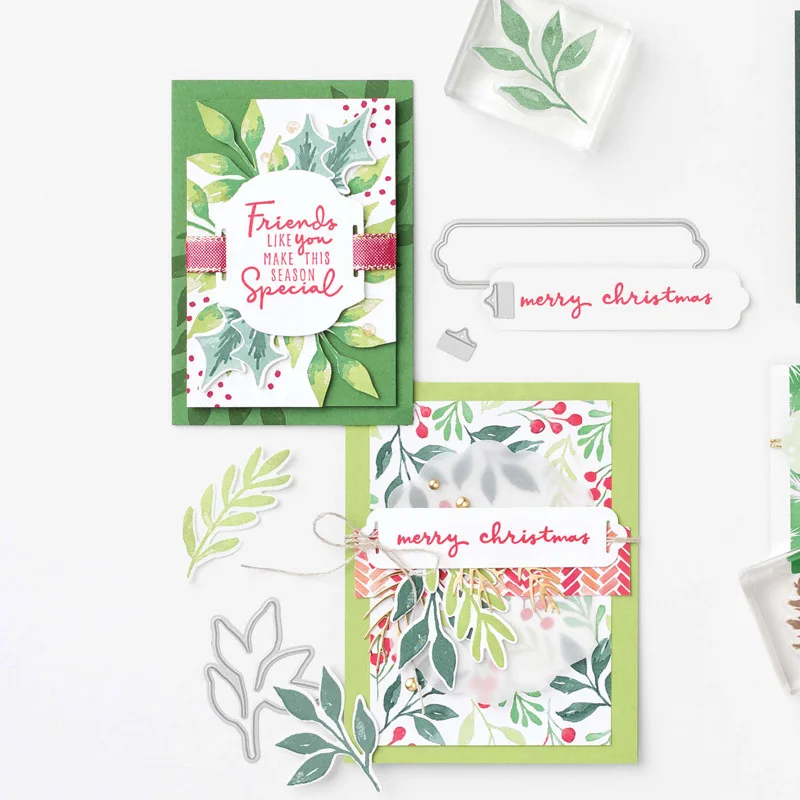 2 шт./лот рождественские сезоны Хэллоуин 2021 штампов и Имбирные белки Pinecone Holly