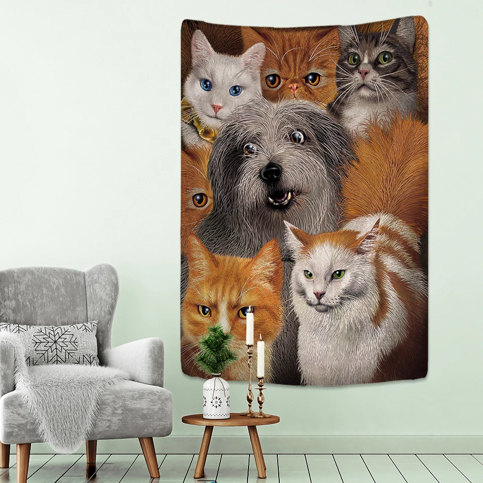 Красивый котенок с выражением красивый гобелен мандалой настенное пляжное