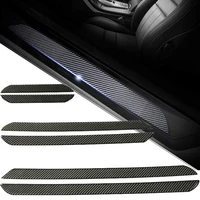 2pcs car door sill guard entry protective cover carbon fiber auto sill scuff plate pedal sticker styling accessories