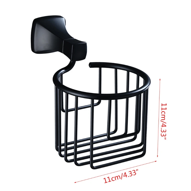 

Wall-Mounted Toilet Paper Holder Punch-Free Aluminum Bathroom Tissue Roll Rack